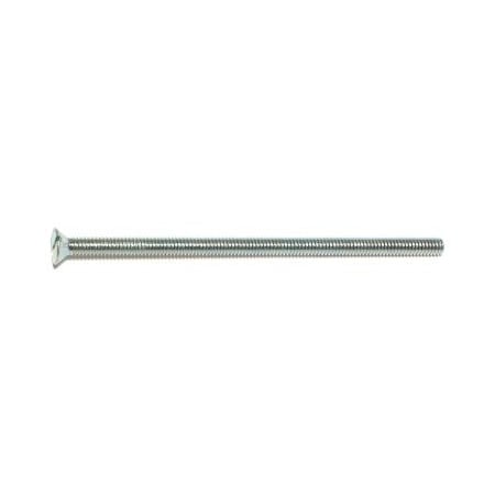 Midwest Fastener #8-32 x 3-1/2 in Slotted Flat Machine Screw, Zinc Plated Steel, 15 PK 68267